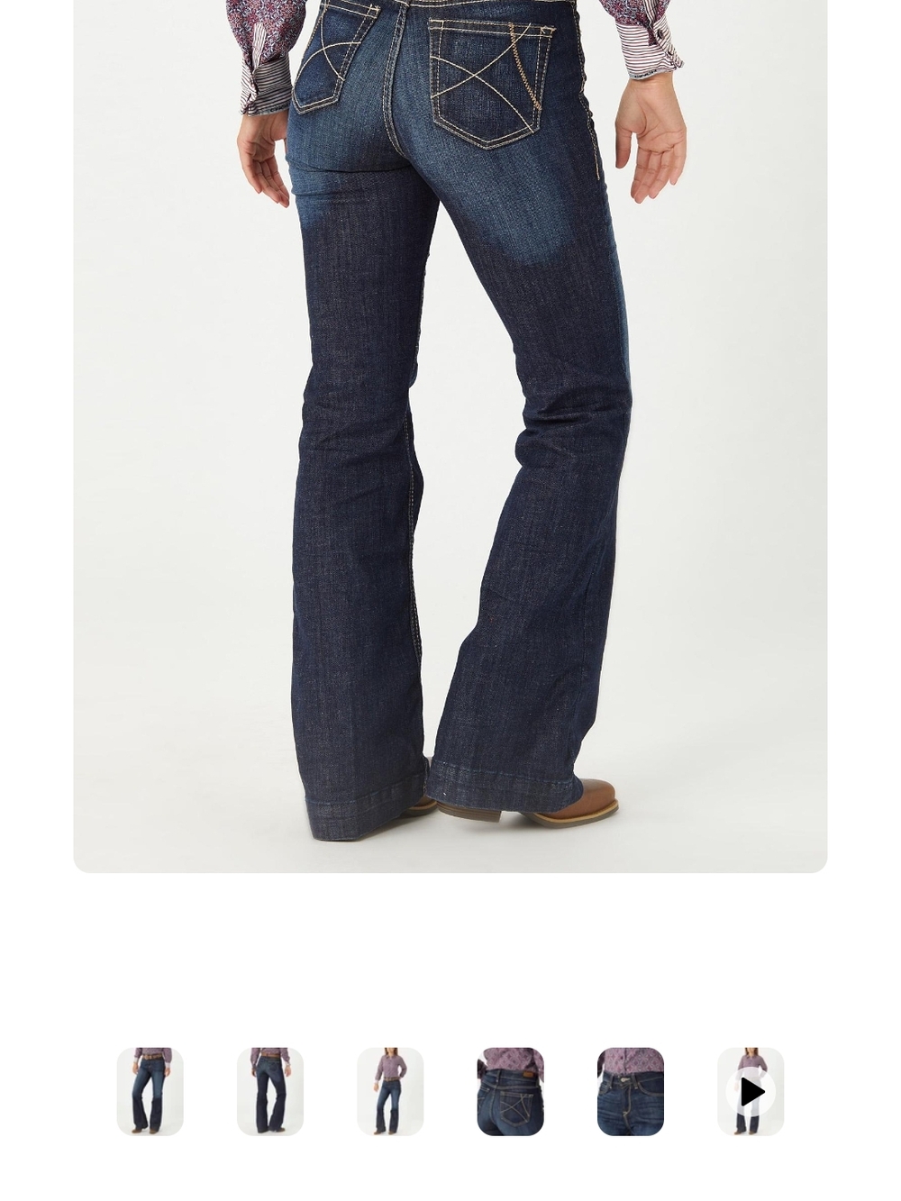 Women's Ariat Real Denim Dark Wash Boot Cut Jeans Size 29L